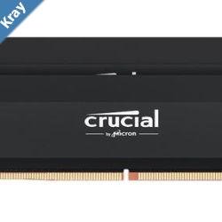 Crucial Pro 32GB 2x16GB DDR5 UDIMM 6400MHz CL32 Black Heat Spreader Overclocking Support Intel XMP AMD Ryzen Desktop PC Gaming Memory