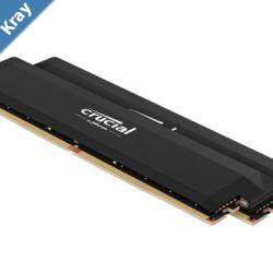 Crucial Pro 64GB 2x32GB DDR5 UDIMM 6400MHz CL40 Black Heat Spreader Support Intel XMP AMD Ryzen for Desktop PC Gaming Memory