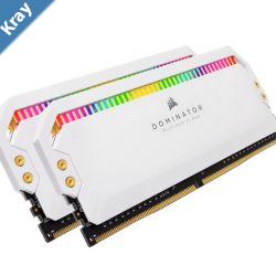Corsair Dominator Platinum RGB 16GB 2x8GB DDR4 3200MHz C16 1.35V UDIMM XMP 2.0 White Heatspreaders Desktop PC Gaming Memory