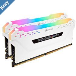 Corsair Vengeance RGB PRO 16GB 2x8GB DDR4 3200MHz C16 Desktop Gaming Memory White