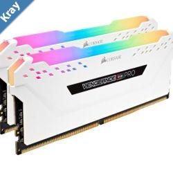 Corsair Vengeance RGB PRO 16GB 2x8GB DDR4 3200MHz C16 Desktop Gaming Memory White