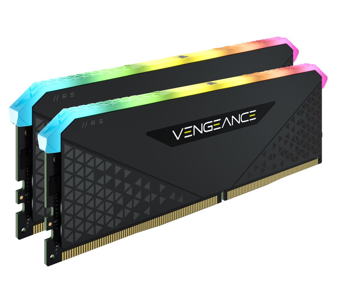 Corsair Vengeance RGB RS 32GB 2x16GB DDR4 3600MHz C18 18222242 Black Heatspreader Desktop Gaming Memory