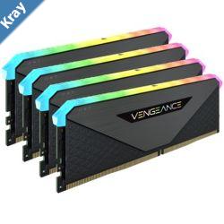 LS Corsair Vengeance RGB RT 128GB 4x32GB DDR4 3600MHz C18 18222242 Black Heatspreader Desktop Gaming Memory for AMD Threadripper