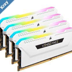 LS Corsair Vengeance RGB PRO SL 32GB 4x8GB DDR4 3200Mhz C16 White Heatspreader Desktop Gaming Memory
