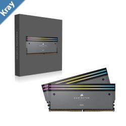 DOMINATOR TITANIUM RGB 64GB 2x32GB DDR5 DRAM 6000MTs CL30 AMD EXPO  Intel XMP Memory Kit  Grey