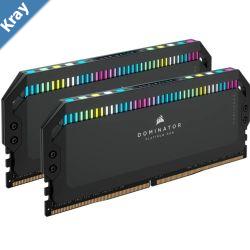 Corsair Dominator Platinum RGB 64GB 2x32GB DDR5 UDIMM 6600Mhz C32 1.1V Black Desktop PC Gaming Memory