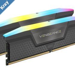 Corsair Vengeance RGB 32GB 2x16GB DDR5 UDIMM 5200MHz C40 1.25V Desktop Gaming Memory Black Optimized for AMD Expo Ryzen 7000 Series