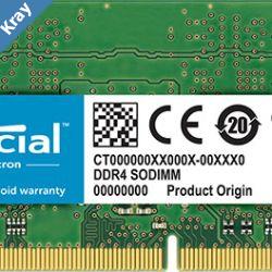 Crucial 16GB 1x16GB DDR4 SODIMM 3200MHz CL22 1.2V Single Ranked Notebook Laptop Memory RAM