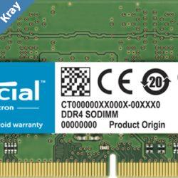 Crucial 32GB 1x32GB DDR4 SODIMM 3200MHz CL22 1.2V Dual Ranked Notebook Laptop Memory RAM