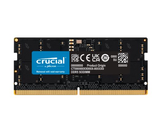 Crucial 16GB 1x16GB DDR5 SODIMM 5200MHz C42 1.1V Notebook Laptop Memory