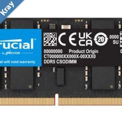 Crucial 32GB 1x32GB DDR5 CSODIMM 6400MHz C52 1.1V Notebook Laptop Memory for Intel Core Ultra Processors AI PC