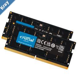 Crucial 128GB 2x64GB DDR5 SODIMM 5600MHz CL46 Desktop PC Memory
