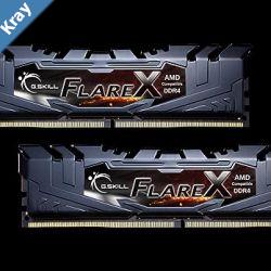 G.SKILL F43200C16D16GFX 16GB 2 x 8GB PC425600  DDR4 3200 Mhz Timings 16181838 Voltage 1.35V Flare X