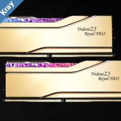 G.SKILL F56000J2636H32GX2TR5NG 64GB 2 x32GB AMD EXPODDR5 6000 MTs Timings 26363696 Voltage 1.45 V EXPO TZ5 Royal Neo G
