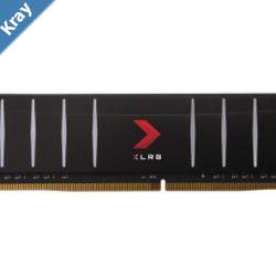 PNY XLR8 8GB 1x8GB DDR4 UDIMM 3200Mhz CL16 1.35V Low Profile Black Heat Spreader Gaming Desktop PC Memory