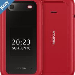 Nokia 2660 Flip 4G 128MB  Red 1GF012HPB1A03AU STOCK 2.8 48MB128MB 0.3MP Dual SIM 1450mAh Removable 2YR