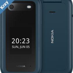 Nokia 2660 Flip 4G 128MB  Blue 1GF012HPG1A02AU STOCK 2.8 48MB128MB 0.3MP Dual SIM 1450mAh Removable 2YR