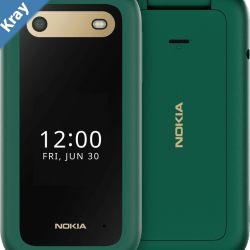 Nokia 2660 Flip 128MB  Green 1GF012HPJ1A05AU STOCK 2.8 48MB128MB 0.3MP Dual SIM 1450mAh Removable 2YR