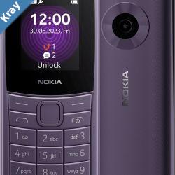 Nokia 110 4G 128MB  Purple 1GF018NPF1L01AU STOCK 1.8 48MB128MB Dual SIM 1450mAh 2YR