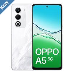 Oppo A5 5G 128GB  Mist White CPH2735AU WhiteAU STOCK 6.67 HD 120Hz 4G128GB 50MP8MP Dual SIM 6000mAhIP65 2 Years Warranty