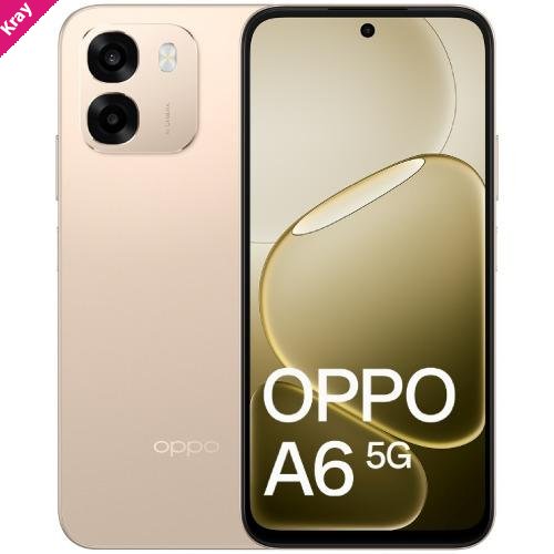 OPPO A6 5G 256GB - Aurora Gold (CPH2831AU Gold)*AU STOCK*, 6.75', HD+, 120Hz, 6GB/256GB, 50MP/8MP, Dual SIM, 6550mAh, 2 Years Warranty