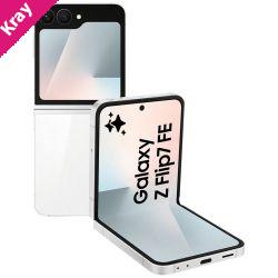 Samsung Galaxy Z Flip7 FE 5G 256GB - White *AU STOCK*, 6.7', Full HD+, 120Hz, 8GB/256GB, 50MP/10MP, Single+ eSIM, 4000mAh, 2 Years Warranty