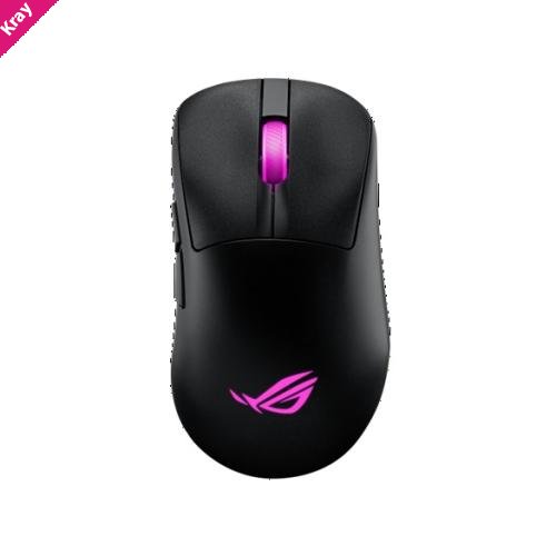 ASUS ROG Keris II Origin Gaming Mouse Black, ROG Micro Switch II, USB/Bluetooth/RF 2.4GHz, 8000 Hz, AURA Sync, 2 m paracord