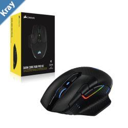 Corsair DARK CORE RGB SE PRO Gaming Mouse  Black Wire Wireless Qi Charging