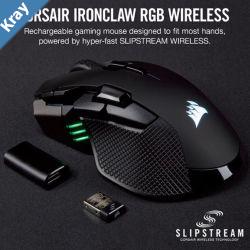 Corsair IRONCLAW RGB Wireless FPSMOBA 18000 DPI  SLIPSTREAM Corsair Wireless Technology Gaming Mouse