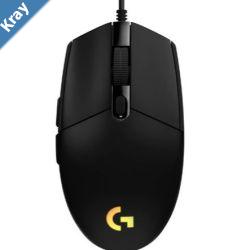 Logitech G203 LIGHTSYNC RGB 6 Button Gaming Mouse 200  8000 dpi USB data format 16 bitsaxis USB report rate1000Hz 1ms Microprocessor 32bitARM