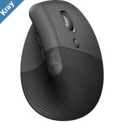 Logitech ERGO LIFT Graphite wireless mouse 1000 DPI  Logi Bolt USB receiver   1Year Limited Hardware Warranty