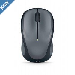 Logitech M235 Wireless Mouse Grey Contoured design Glossy Comfort Grip Advanced Optical Tracking 1year battery life