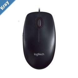 Logitech M90 USB Wired Optical Mouse 1000dpi for PC Laptop Mac Full Size Comfort smooth mover B100