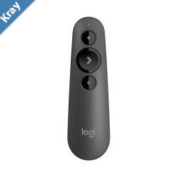 Logitech R500S Laser Presentation Remote with Dual Connectivity Bluetooth or USB 20m Range Red Laser Pointer for PowerPoint Keynote Google Slides