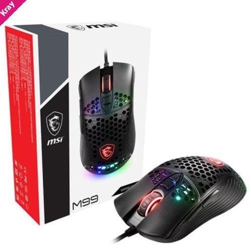 MSI Gaming Mouse_M99 Pro Boxl Sensor 3,200 DPI 12 RGB Modes 5 Customizable Buttons Comfortably Ergonomic Design (for Promo only) (LS)