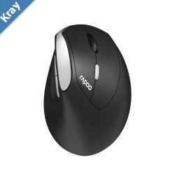 RAPOO EV250 Ergonomic Vertical Wireless Mouse 6 Buttons 80012001600 DPI Optical Silent Click Mice  Black Renamed from MV20