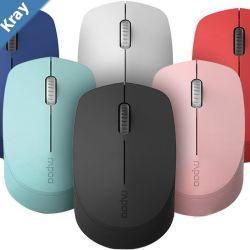 RAPOO M100 2.4GHz  Bluetooth 3  4 Quiet Click Wireless Mouse Black  1300dpi Connects up to 3 Devices 9 months Battery Life