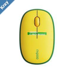 LS RAPOO Multimode wireless Mouse  Bluetooth 3.0 4.0 and 2.4G Fashionable and portable removable cover Silent switche 1300 DPI Brazil  world cup