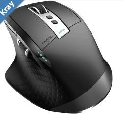 RAPOO MT750PLUS MultiMode Wireless Ergonomic Mouse  8004000 DPI Sensor Bluetooth 5.0 and 2.4 GHz