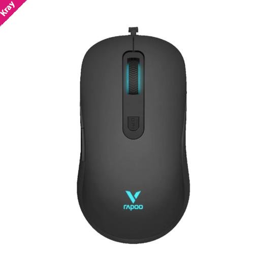 RAPOO V16 RGB Wired USB Optical 12800DPI Gaming Mouse Black