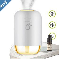 Sansai HUD303C Portable Humidifier 260ml LED night light moisturize air reduce dust unpleasant smell Quiet 1.52W USB power access 4H Spray time