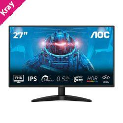 AOC 27B36X, 27″ IPS, 1920×1080@144Hz, 0.5ms MPRT, 300 nits, 1500:1, sRGB 121%, HDMI 1.4, DP 1.4, tilt, VESA 100×100, 22W, 3.11kg, black