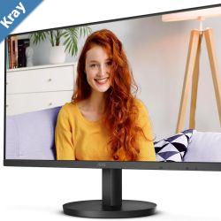 AOC 27 IPS 120Hz 250cdm2  Full HD 1920 1080  2w Speakers 3Way Frameless Slim HDMI VGA Tilt Low Blue Flicker Free VESA 100 Office Monitor