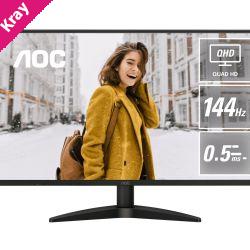 AOC Q27B36X,27' IPS,QHD 2560x1440@144Hz,0.5ms/4ms,300cd/m²,1500:1,HDMI 2.0+DP 1.4,178°,VESA100