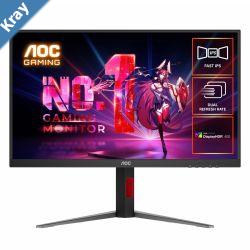 AOC 27 Fast IPS U27G4 38402160160Hz 1920  1080  320Hz 0.5ms MPRT HDR sRGB 127 DCIP3 99 HDMI 2.1 DP 1.4 ergonomic stand VESA 100mm