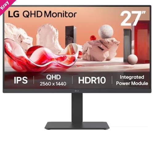 LG 27' 27U710B-B, IPS QHD 2560x1440, HDR10, 75Hz, 5ms, sRGB 99%, HDMI x2, DP 1.4, 5Wx2 speakers