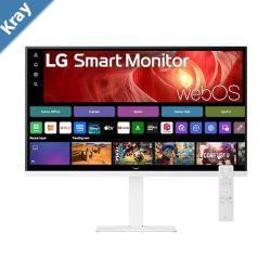 LG 31.5 4K UHD Smart Monitor with webOS USBC PD 65W AirPlay 2 DCIP3 90 Bluetooth 5ms 60Hz and tiltheightswivelpivot stand