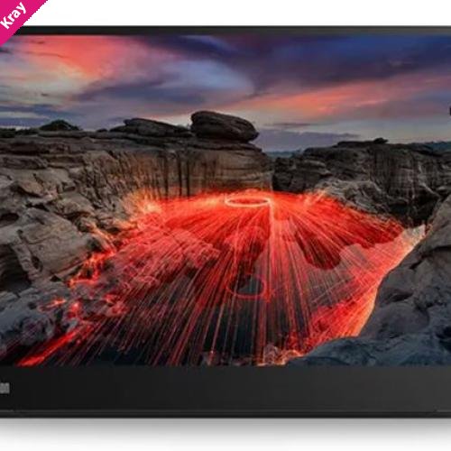 LENOVO ThinkVision M14-2 14' IPS 2240x1400 Mobile 60Hz 6ms Tilt Lift Pivot Height Adjustable View Angle VESA USB-C DP1.2 Black 3YR WTY Black