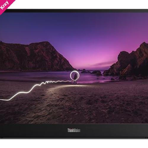 LENOVO ThinkVision M16 16' WUXGA 1920x1200 Portable Monitor 60Hz 6ms Tilt Height Adjustable 970g 178° View Angle USB-C DP 65W PD 3yr