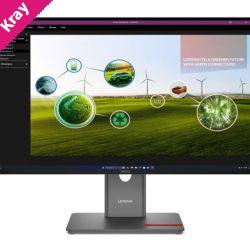 LENOVO ThinkVision P27Q-40 27' 120Hz QHD IPS Monitor 2K 2560x1440 16:9 4ms Height Adjustable Tilt Pivot Swivel HDMI DP USB hub VESA Tiny Support 3yr